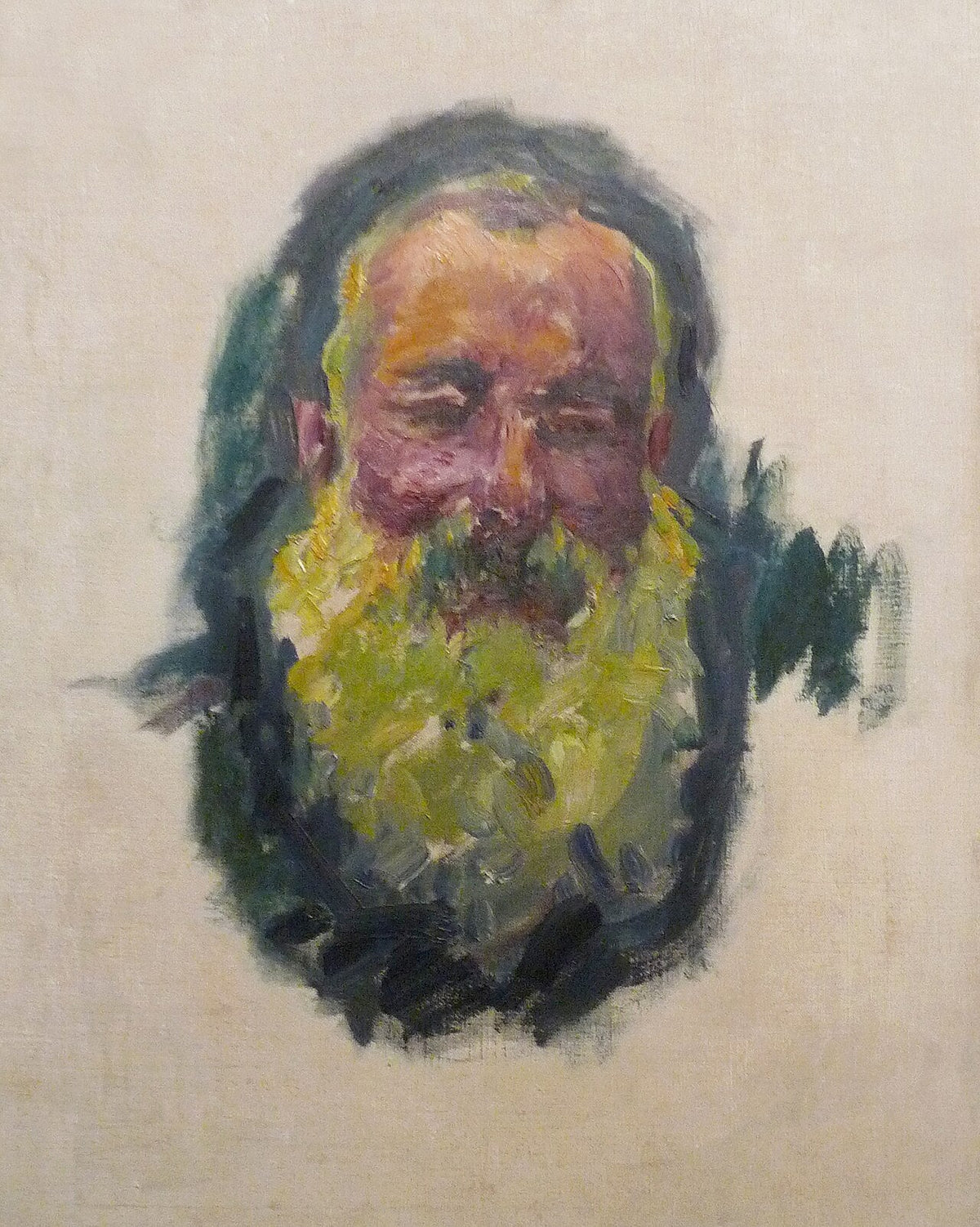 Autoportrait de Claude Monet en 1917, durant l’aggravation de sa cataracte