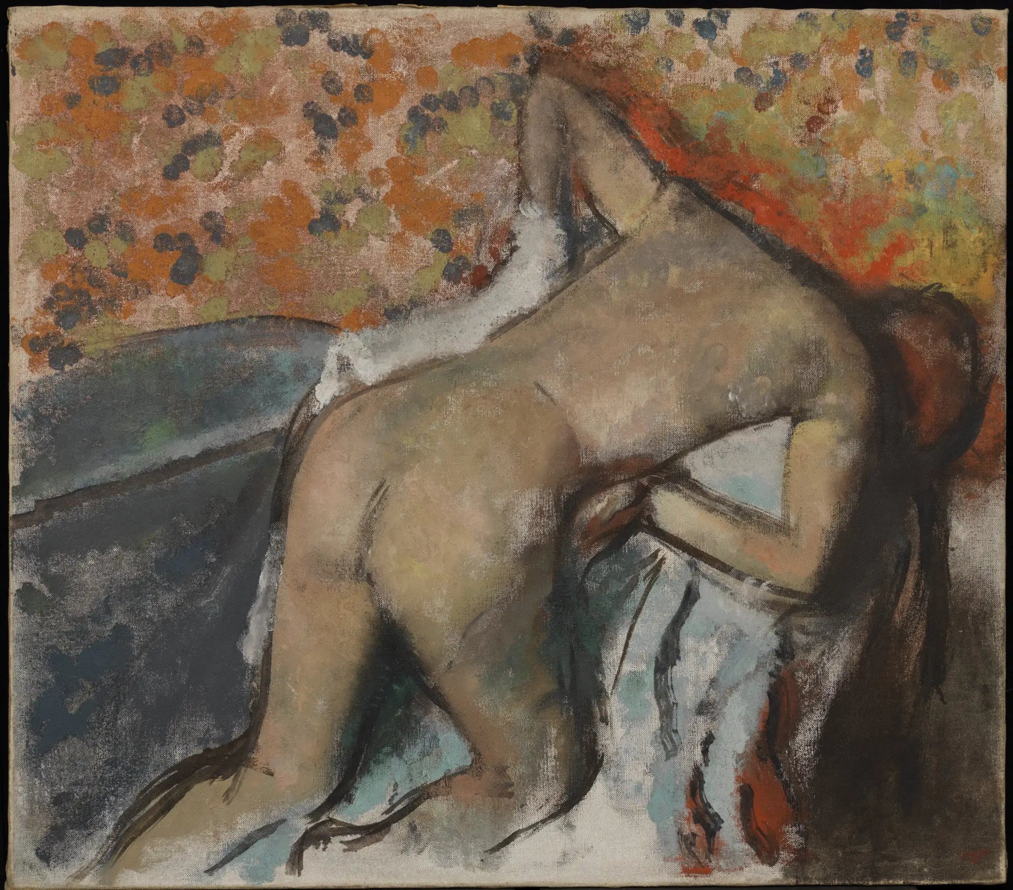 Reproduction du tableau « Après le bain, femme s'essuyant - Edgar Degas » par Alpha Reproduction en peinture à l’huile
