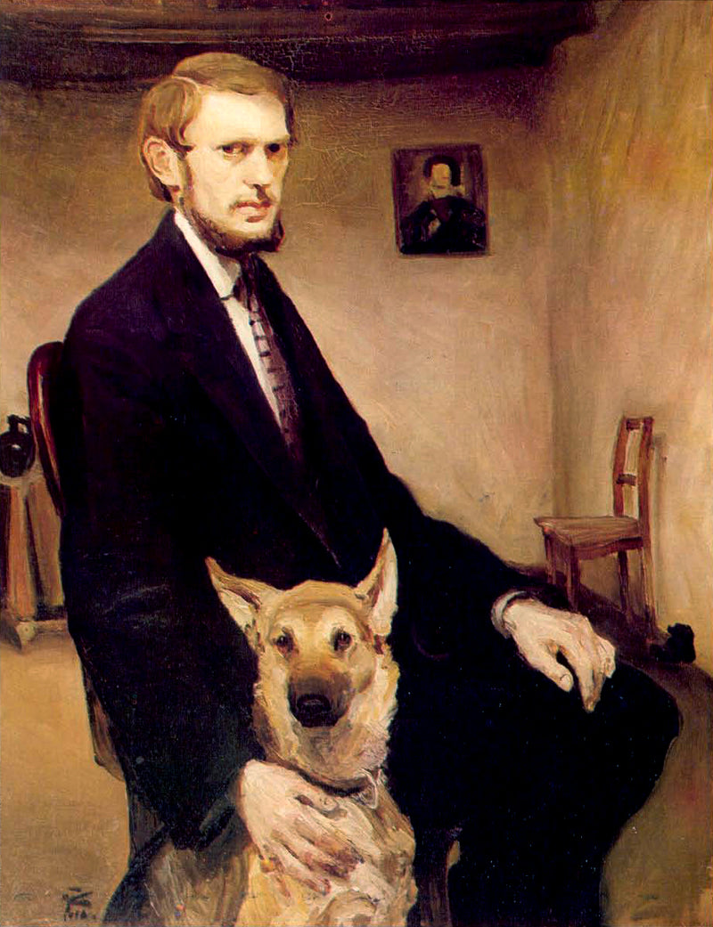 Autoportrait au chien - Miroslav Kraljević