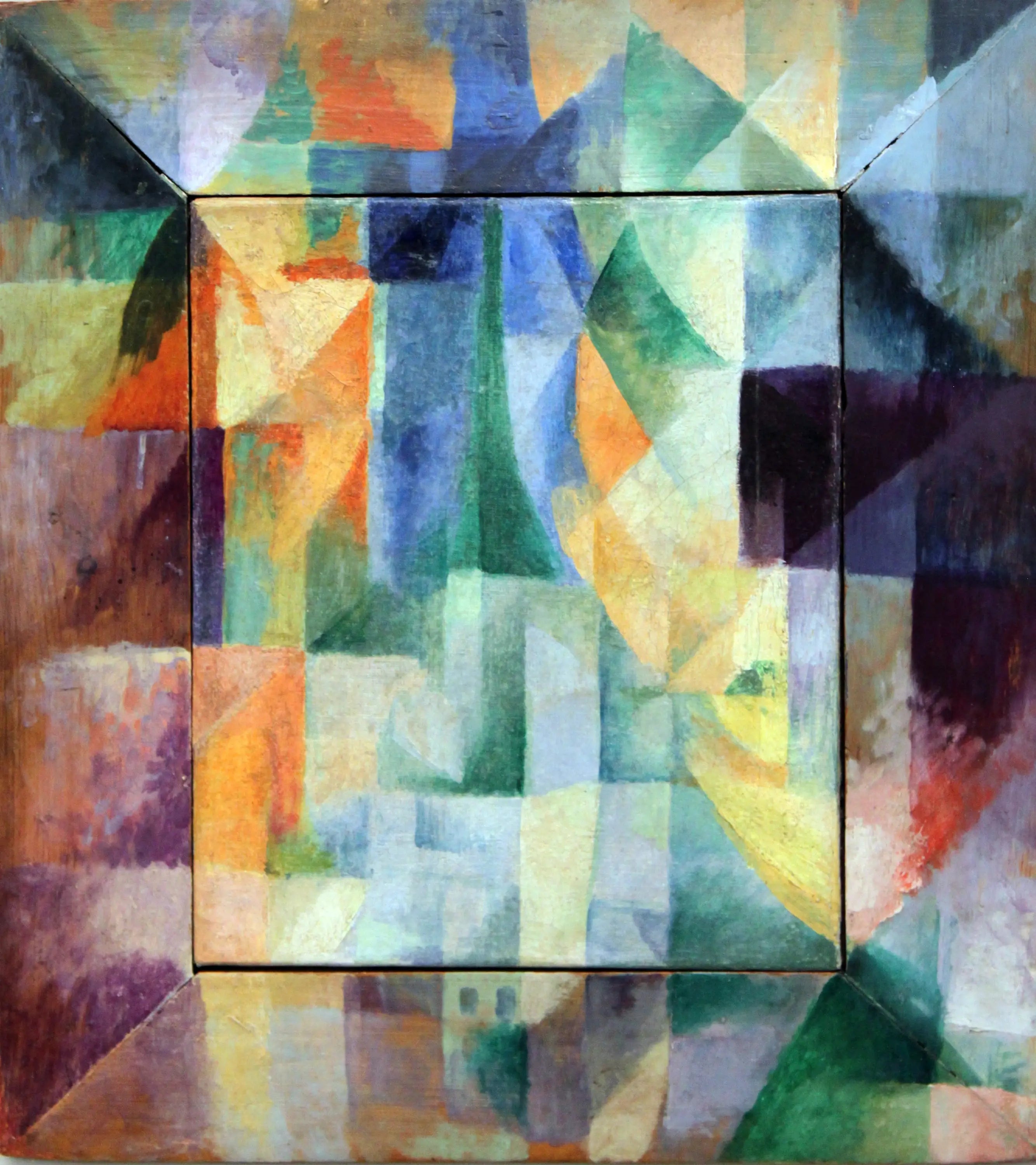 Reproduction du tableau « Les Fenêtres simultanées sur la ville. 1re partie, 2e motif, 1re réplique - Robert Delaunay » par Alpha Reproduction en peinture à l’huile