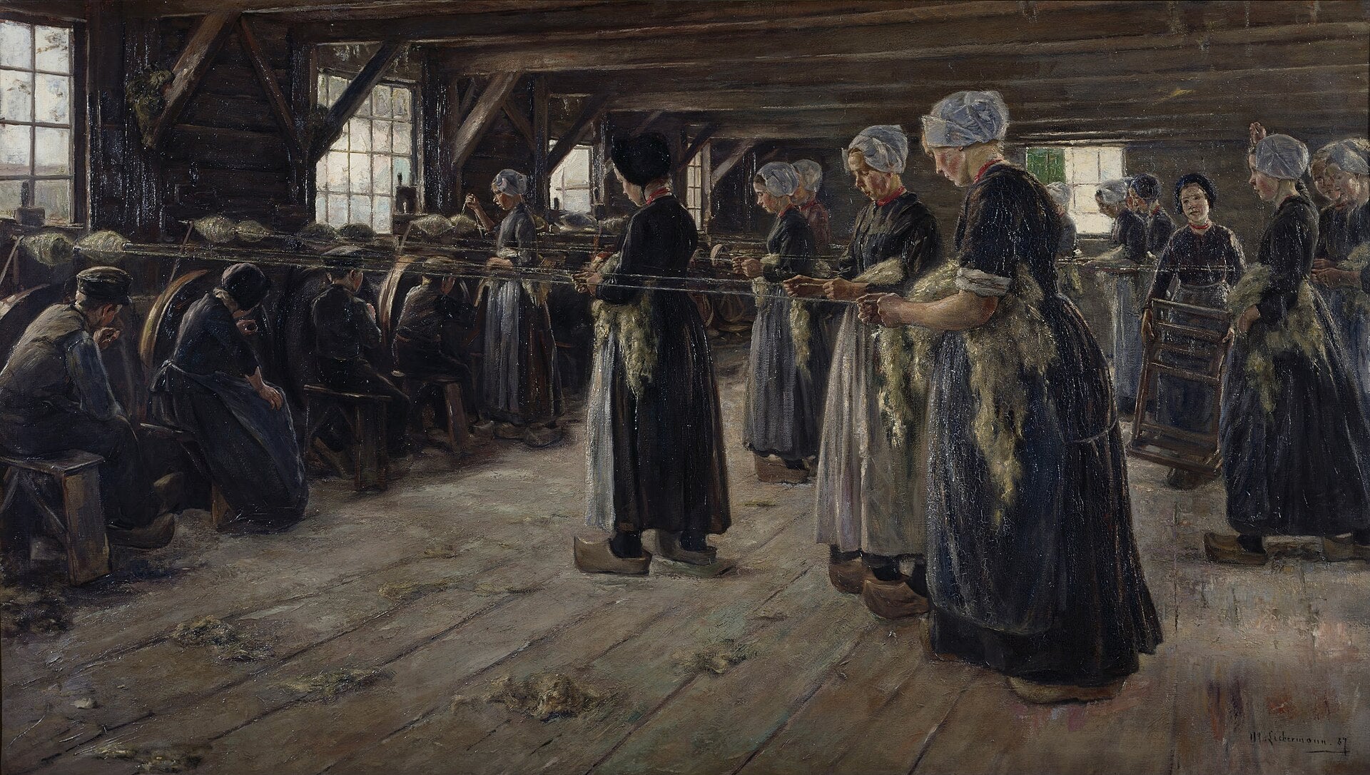 The Flax Barn at Laren - Max Liebermann