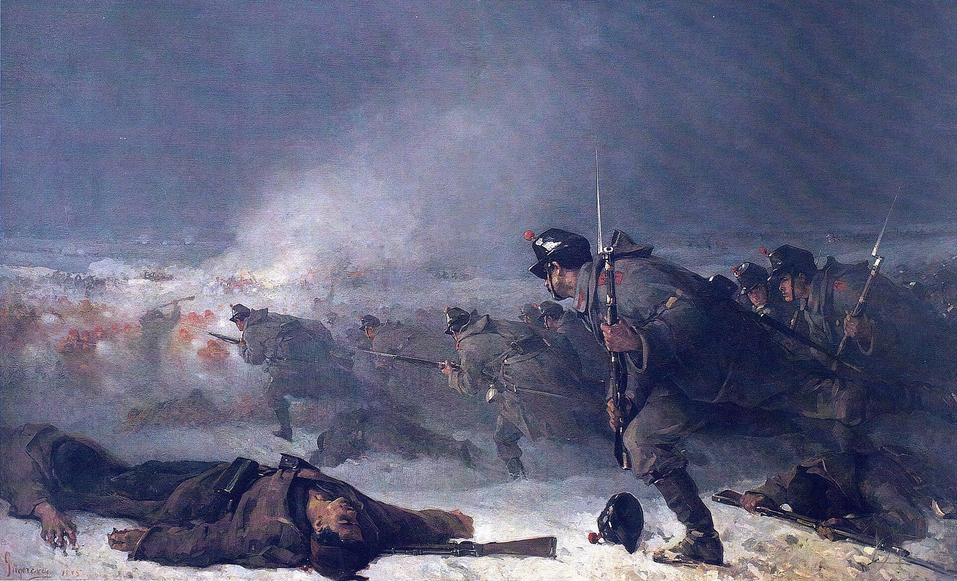 L’Attaque de Smârdan, Nicolae Grigorescu, 1885, peinture à l’huile