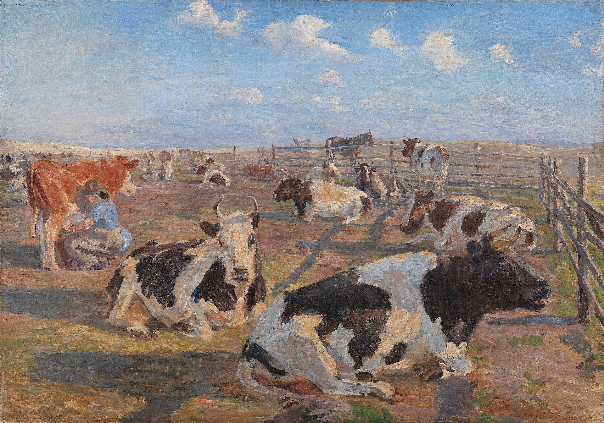 Le Lieu de traite à Meilgård, Theodor Philipsen, 1884