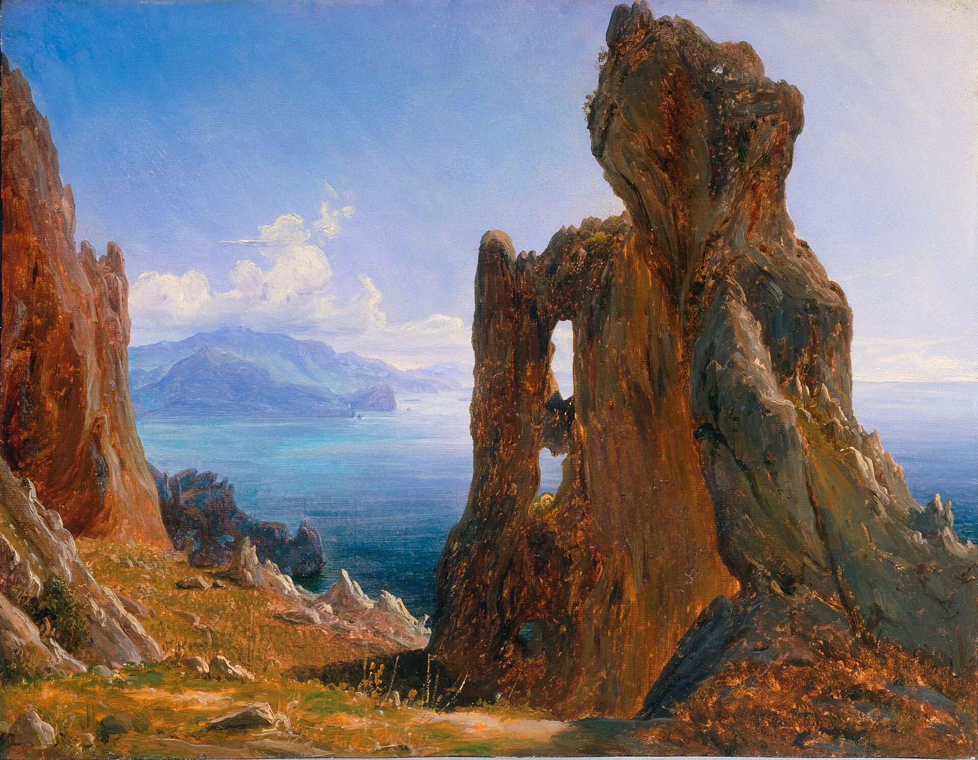 Arco Naturale, Capri, Thomas Fearnley, 1833, peinture à l’huile