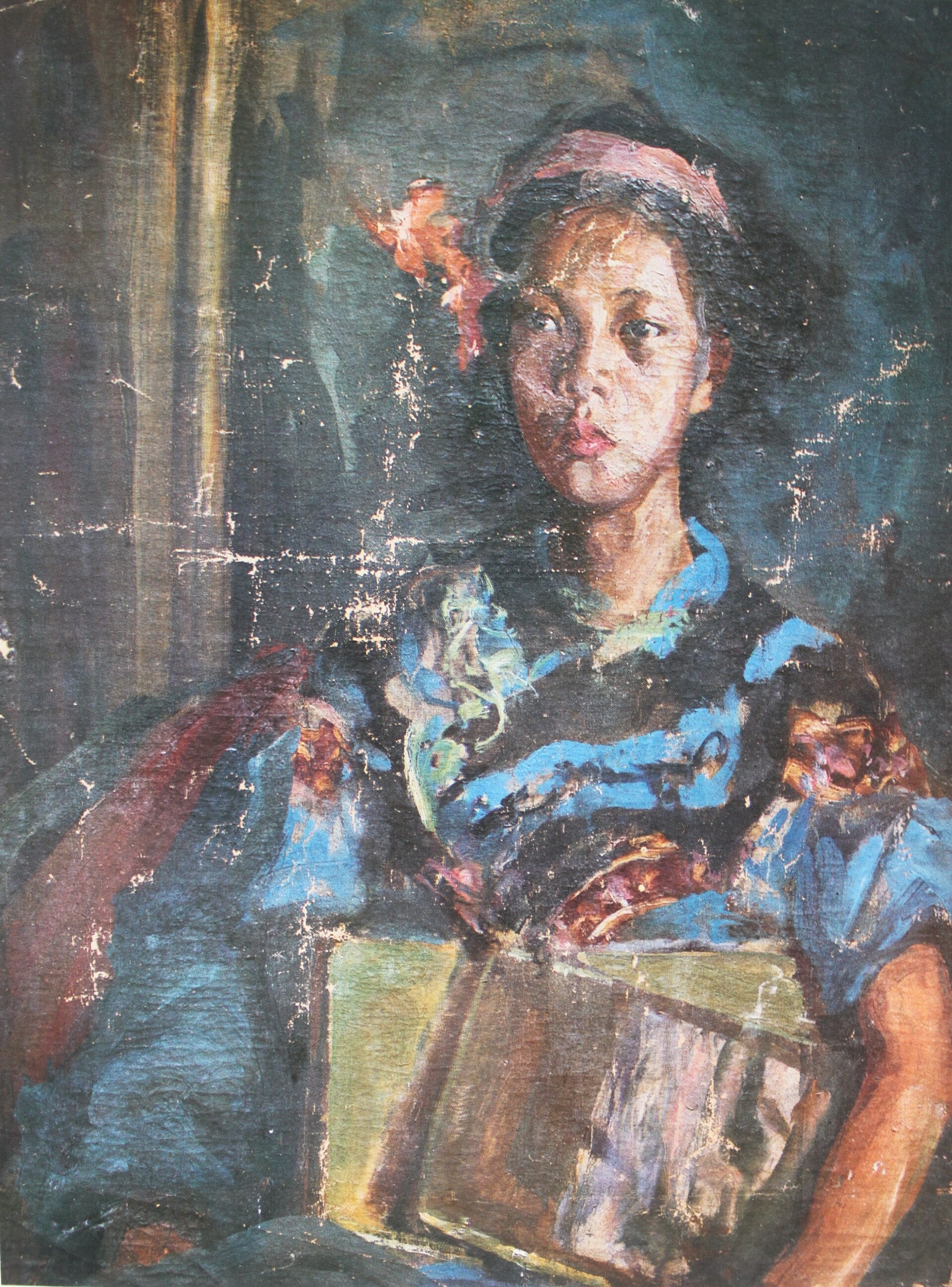 Portrait de jeune fille, Li Tiefu, années 1910, huile sur toile