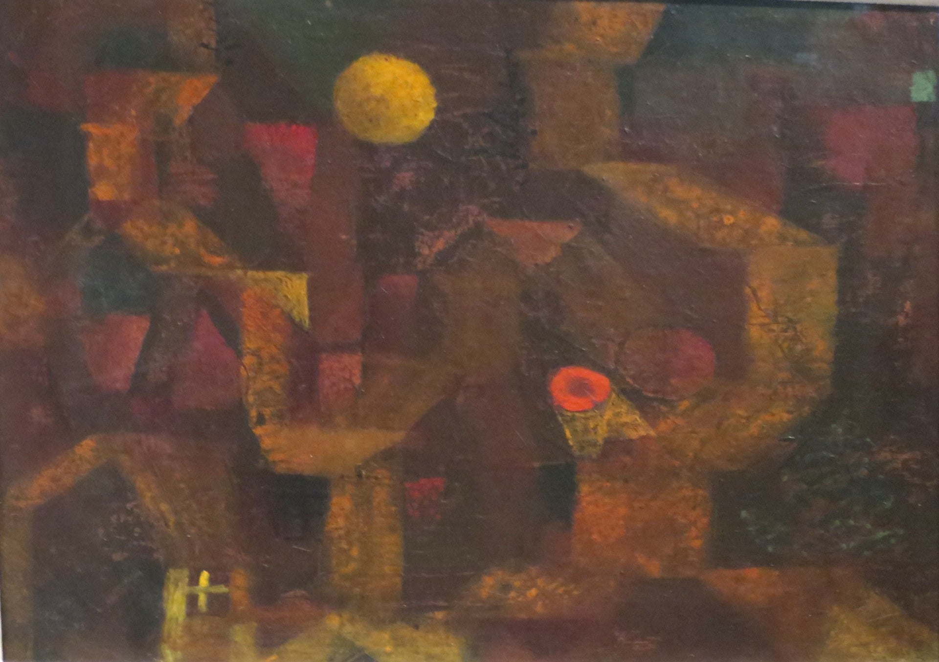 Abstract Architectural Composition with Dark Yellow Ball — Paul Klee