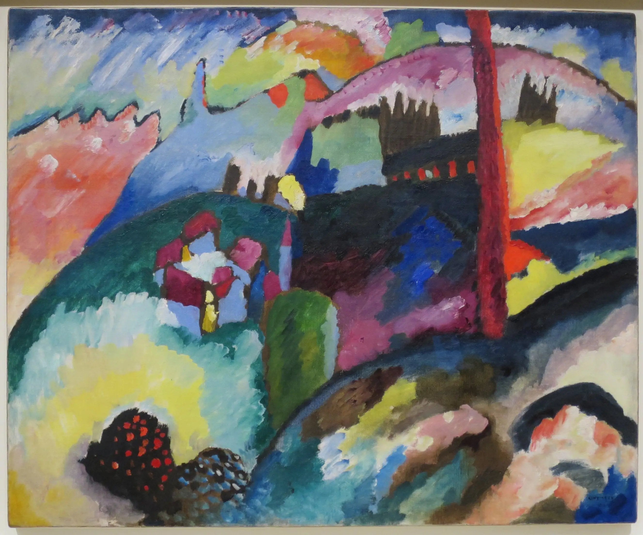 Reproduction du tableau « Paysage avec cheminée d'usine - Vassily Kandinsky » par Alpha Reproduction en peinture à l’huile