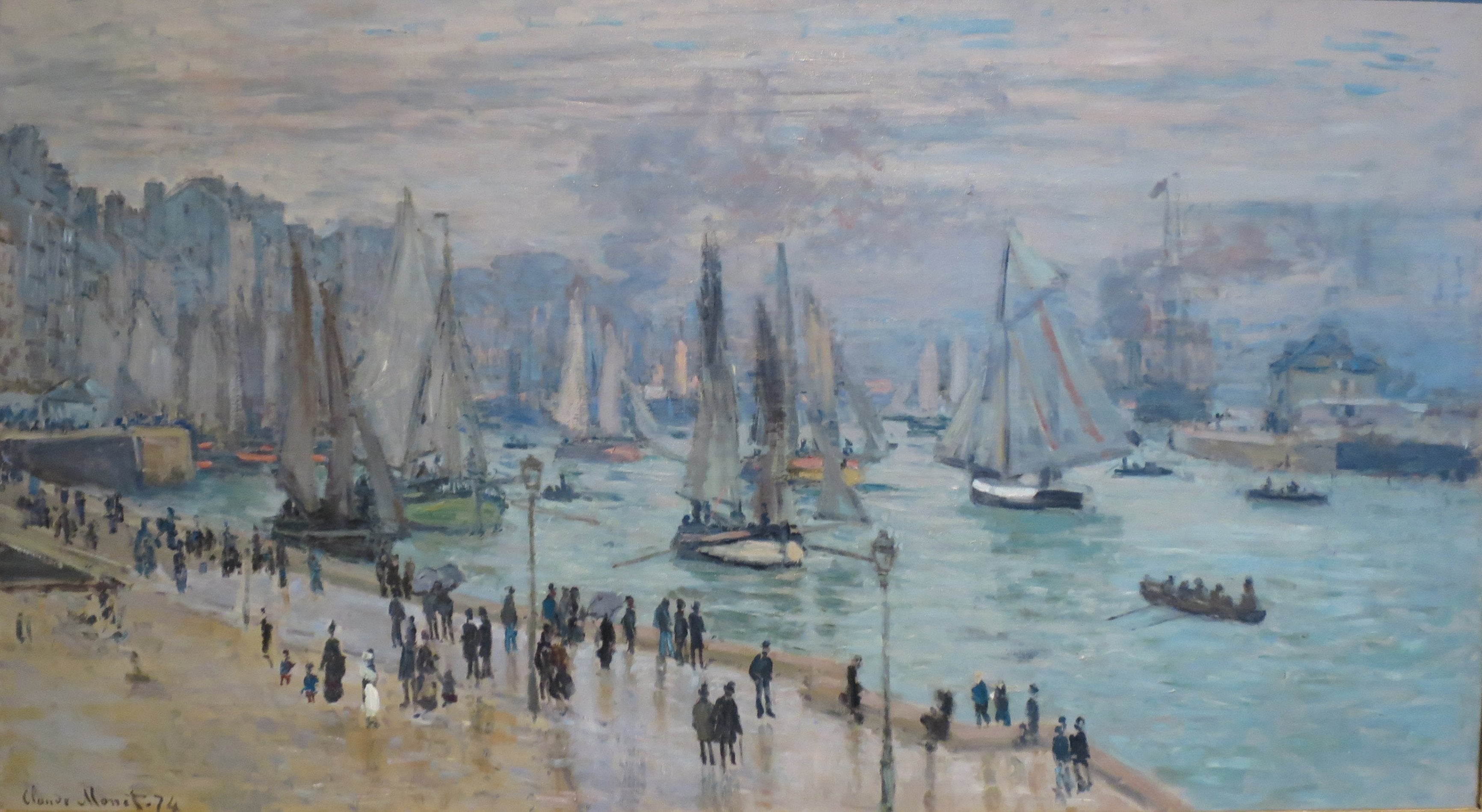 Reproduction du tableau « Le Havre, bateaux de pêche sortant du port - Claude Monet » par Alpha Reproduction en peinture à l’huile