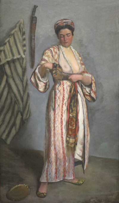 Reproduction du tableau « Femme en costume mauresque - Frédéric Bazille » par Alpha Reproduction en peinture à l’huile