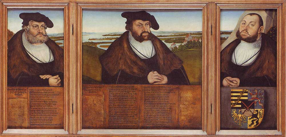 Les trois électeurs de Saxe - Lucas Cranach the Elder