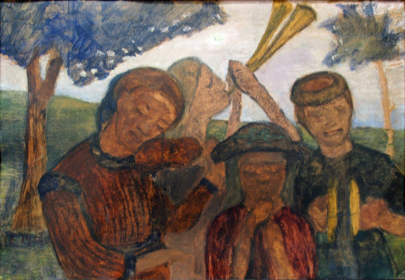 Evening Musical Performance (Children Playing Music (1902) - Paula Modersohn-Becker