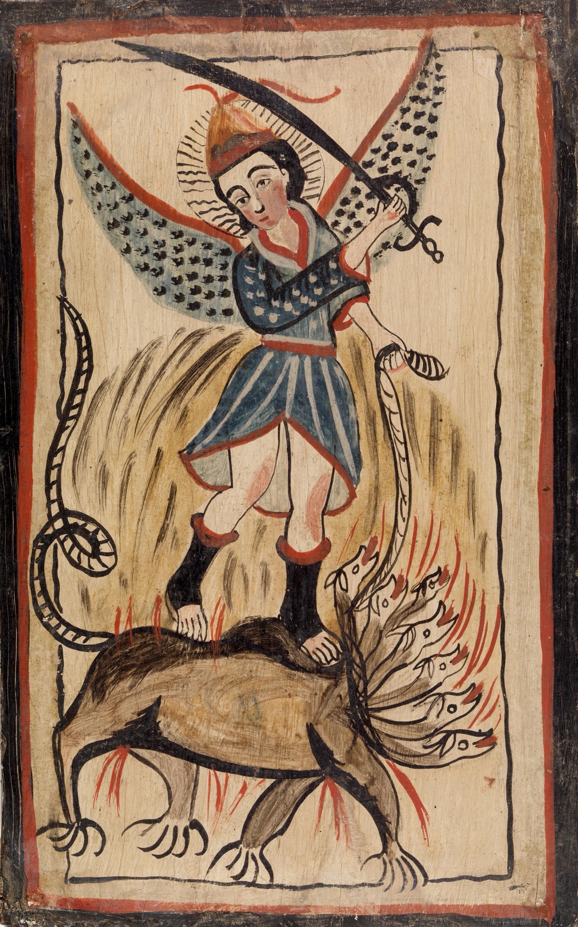 Saint Michel et le Dragon - Raphaël Sanzio - Réproduction huile sur toile