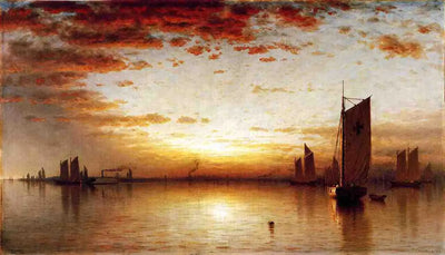 Un coucher de soleil baie de New York - Sanford Robinson Gifford - Alpha Reproduction