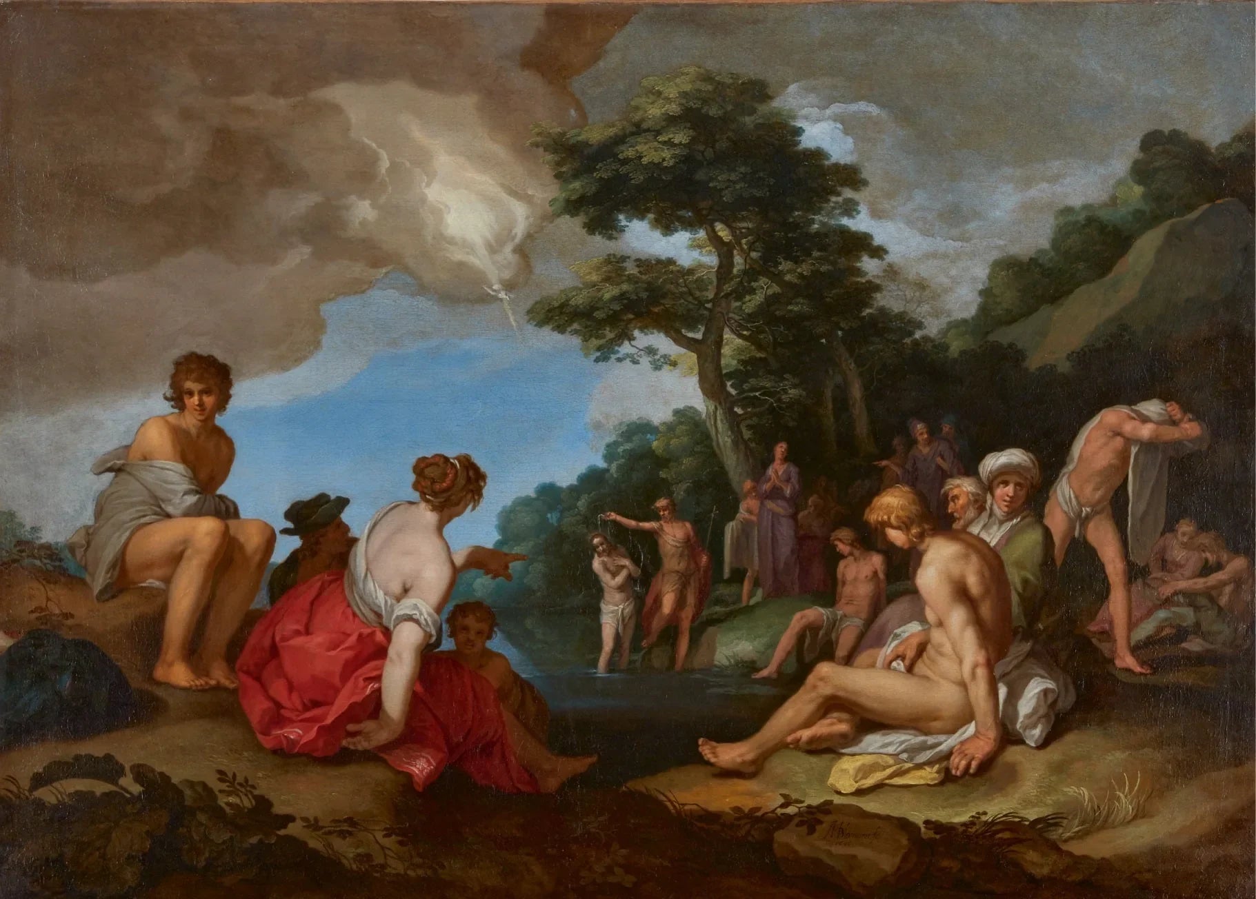 Le Baptême du Christ - Abraham Bloemaert image 1 copie peinte à la main à l’huile