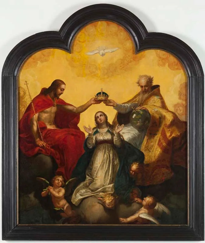 Couronnement de la vierge - Abraham Bloemaert image 1 copie de tableau peinte à la main