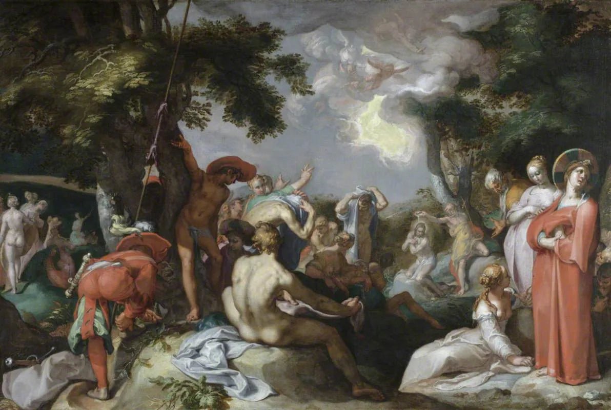Le baptême du Christ - Abraham Bloemaert image 1 copie de tableau peinte à la main