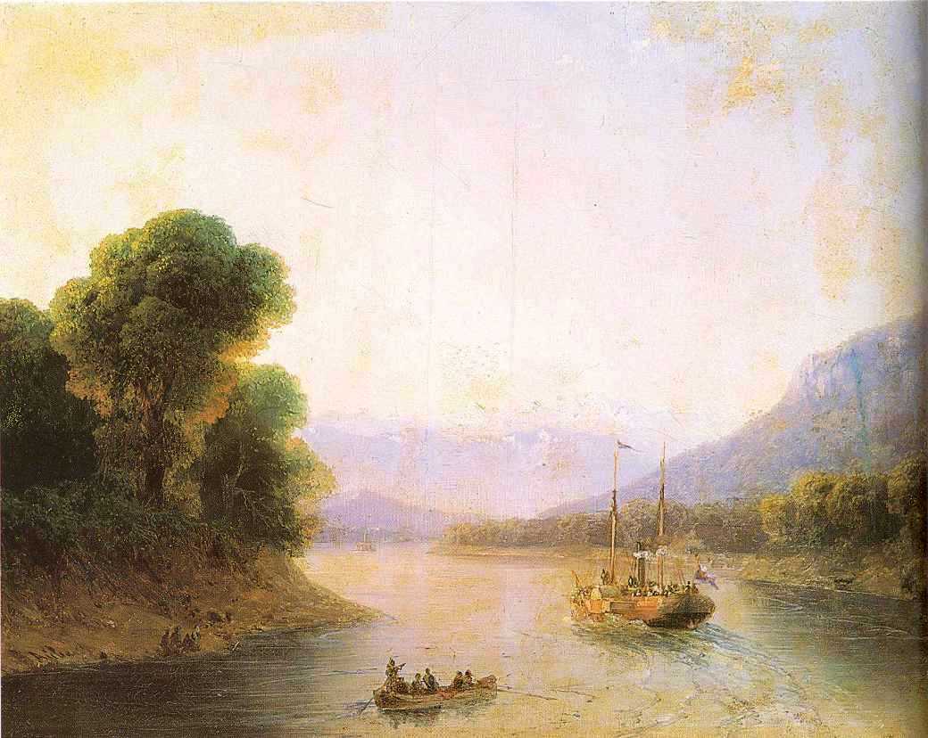 Les rivières fluviales en Géorgie - Ivan Aïvazovski
