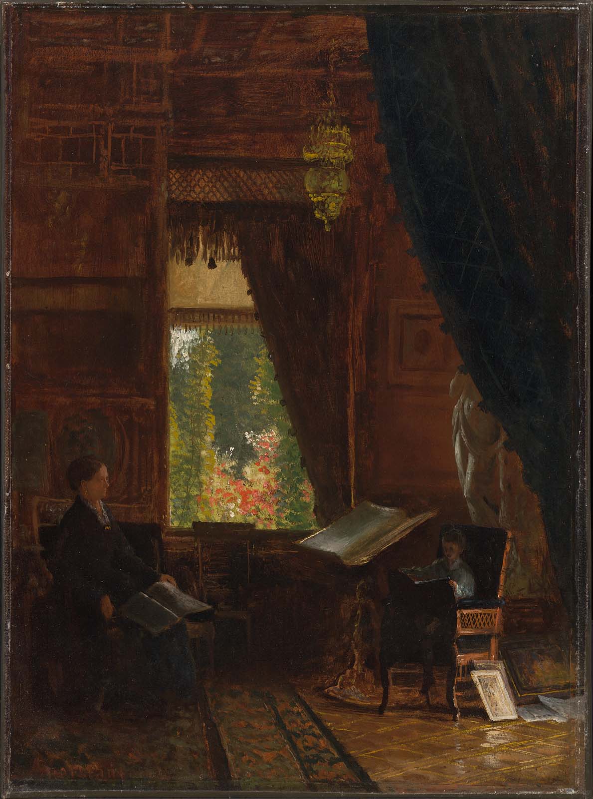 Intérieur d'une bibliothèque - Albert Bierstadt