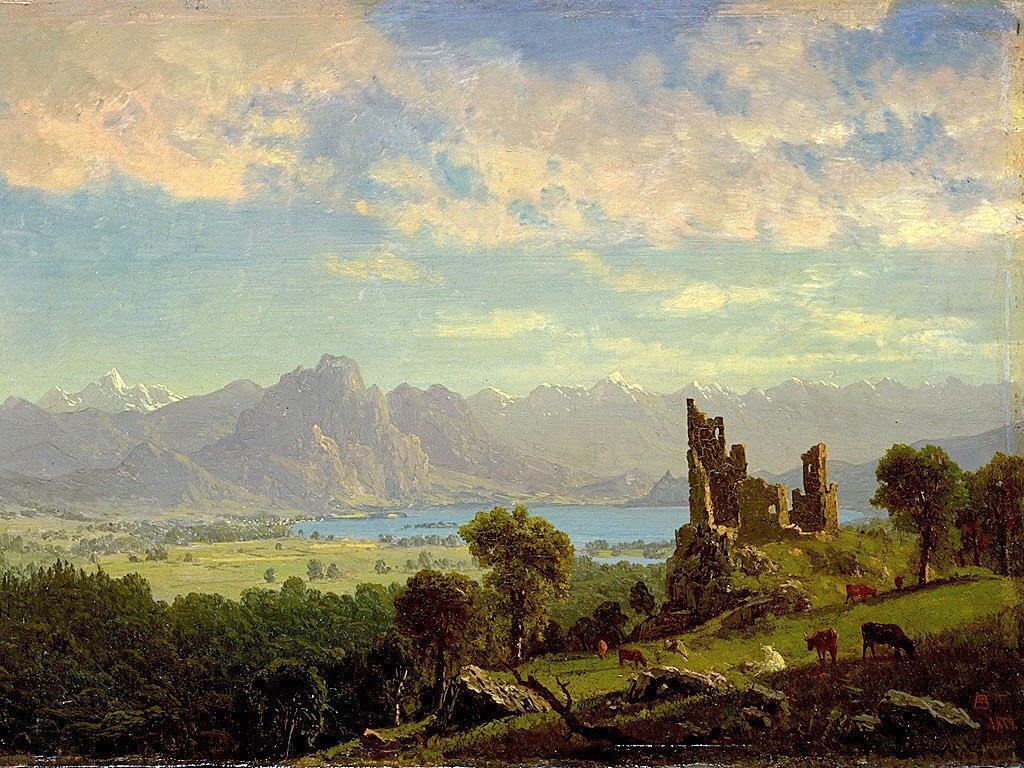 Scène au Tyrol - Albert Bierstadt