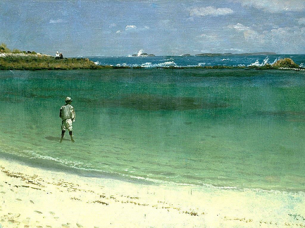 Scène de la côte des Antilles - Albert Bierstadt