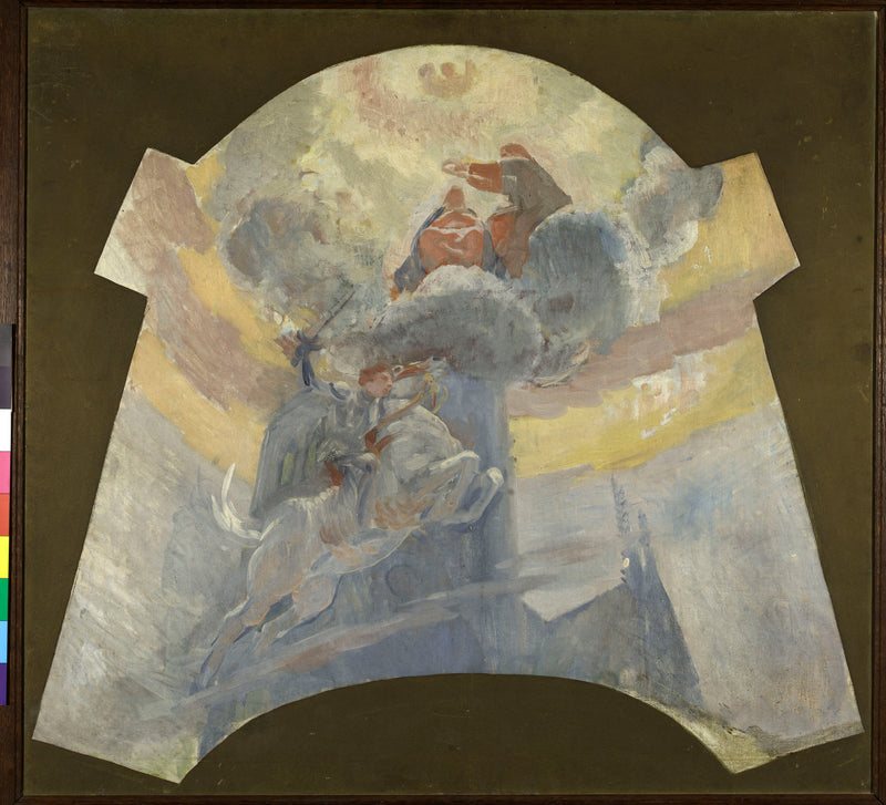 La Mystique, esquisse de la composition d'ensemble - Albert Besnard