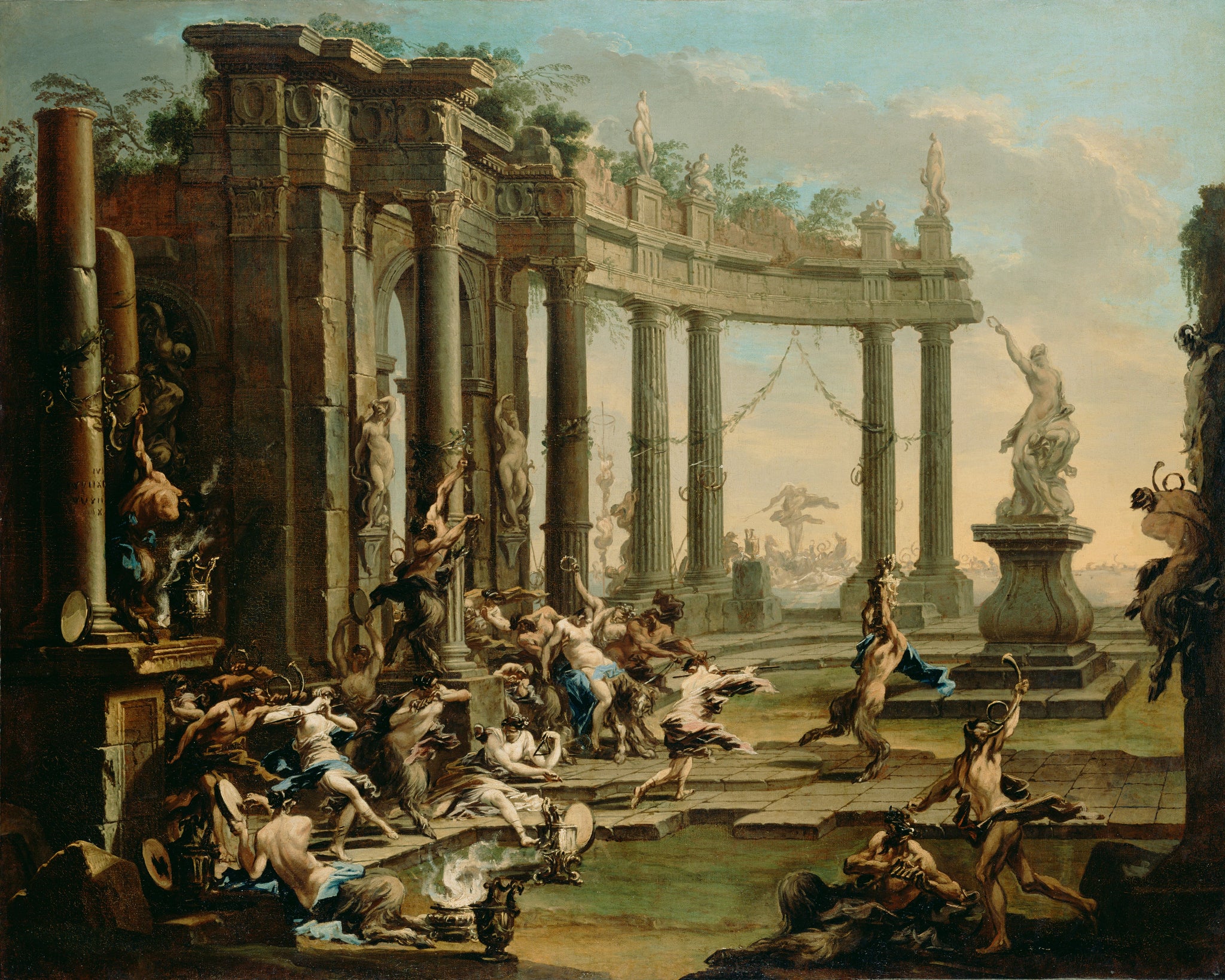 Bacchanale - Alessandro Magnasco image 1 reproduction de peinture à l’huile