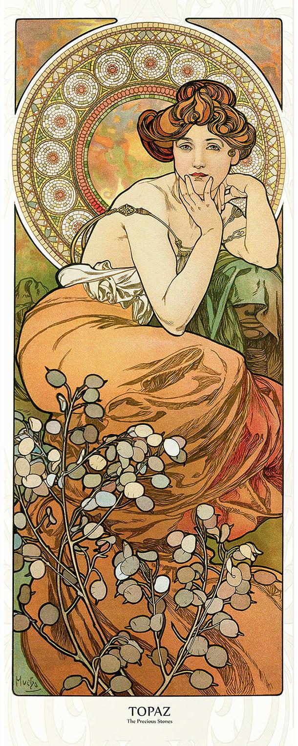 Les Pierres précieuses : la Topaze — Alphonse Mucha
