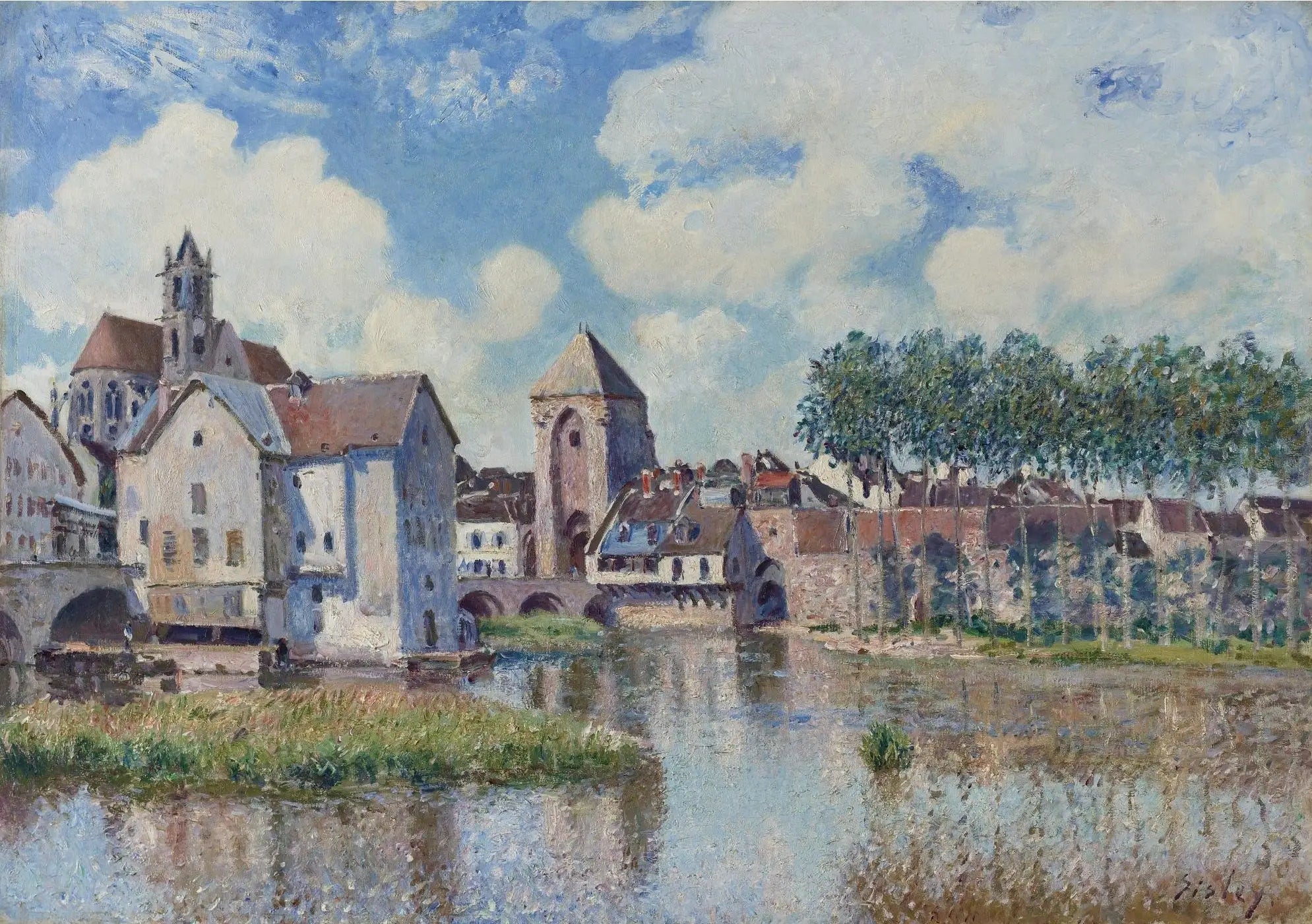 Reproduction du tableau « Moret-sur-Loing - Alfred Sisley » par Alpha Reproduction en peinture à l’huile