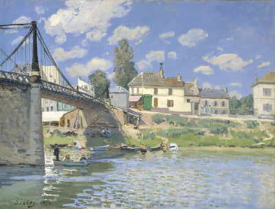 Reproduction du tableau « Le Pont de Villeneuve-la-Garenne - Alfred Sisley » par Alpha Reproduction en peinture à l’huile