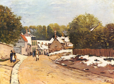 Reproduction du tableau « Premières Neiges à Louveciennes - Alfred Sisley » par Alpha Reproduction en peinture à l’huile