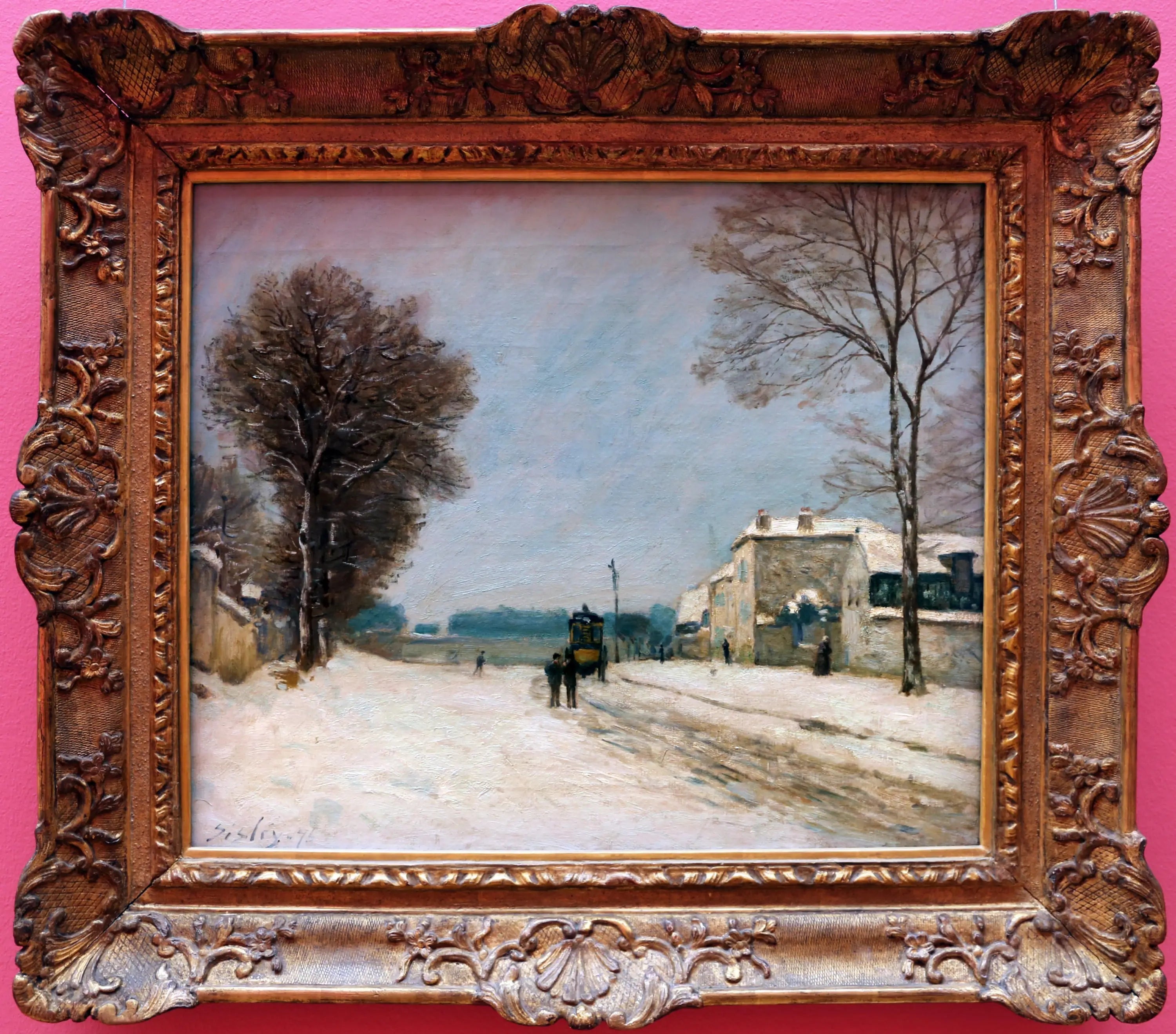 Reproduction du tableau « En hiver, effet de neige - Alfred Sisley » par Alpha Reproduction en peinture à l’huile
