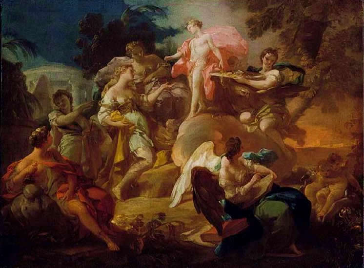 Allégorie des Arts avec Apollon et les Grâces - Corrado Giaquinto
