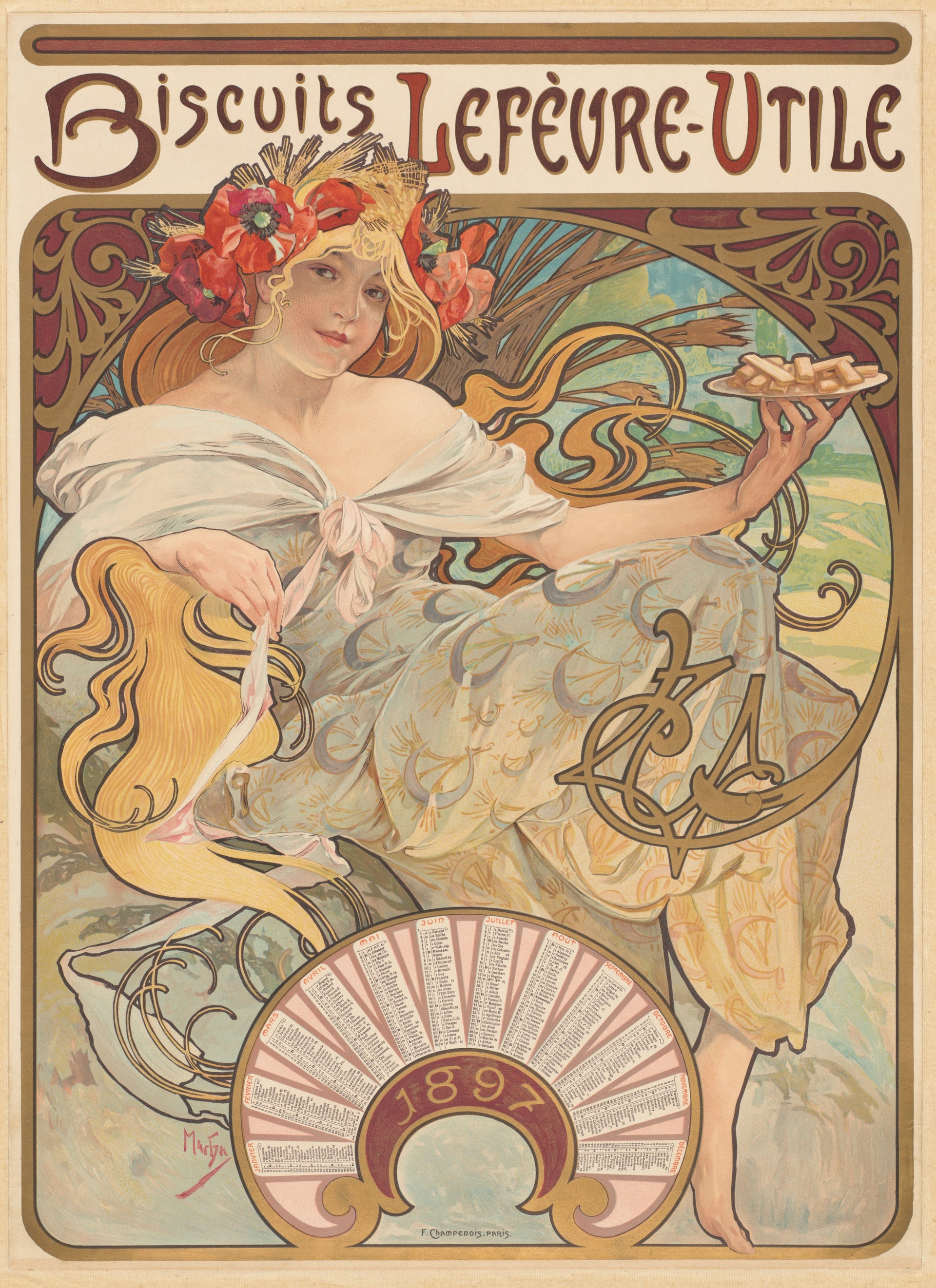 Biscuits Lefèvre-Utile — Alphonse Mucha