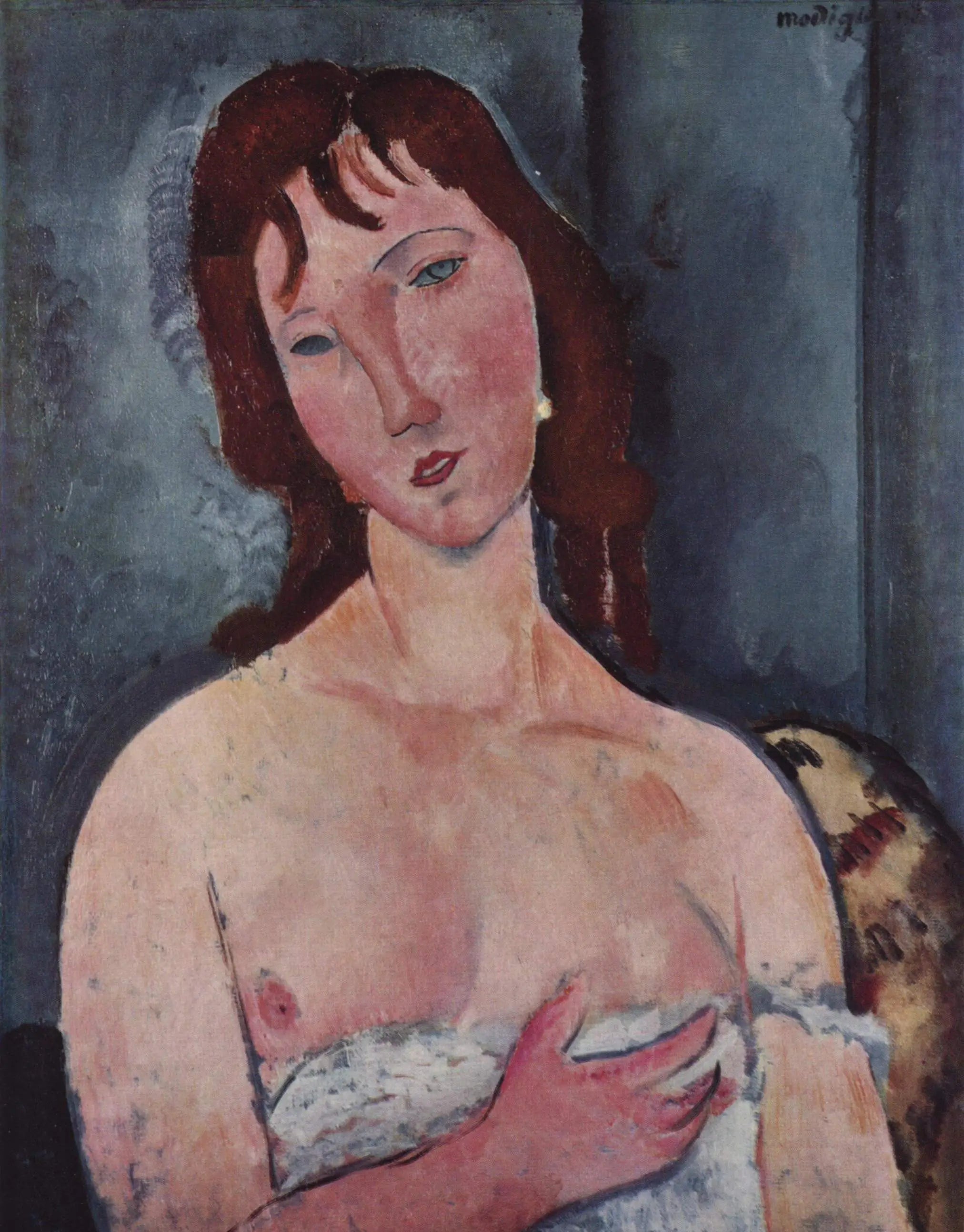 Reproduction du tableau « Jeune Femme - Amedeo Modigliani » par Alpha Reproduction en peinture à l’huile
