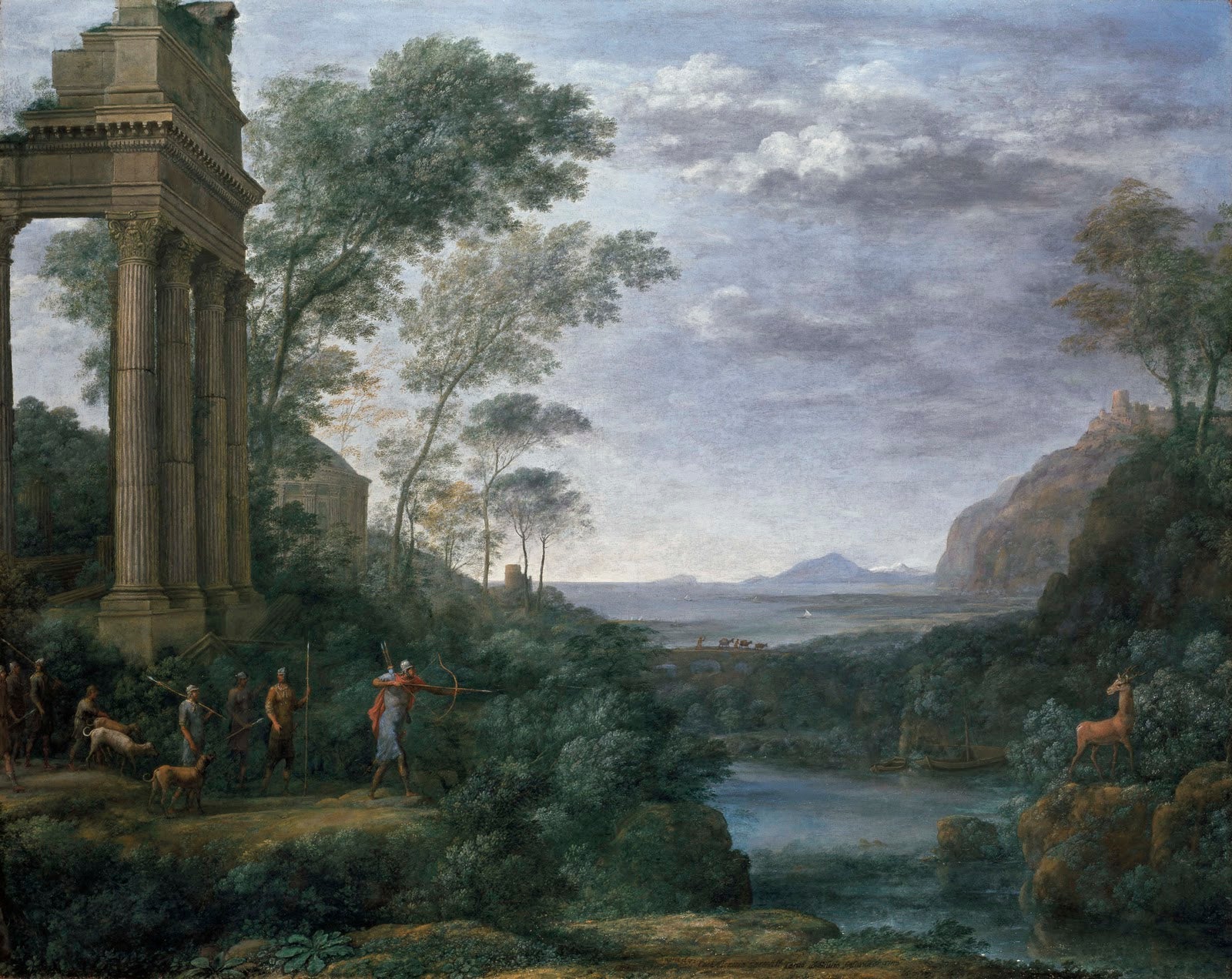 Paysage avec Ascagne abattant le cerf de Silvia - Claude Lorrain