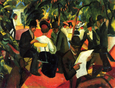 Reproduction du tableau « Restaurant du jardin - August Macke » par Alpha Reproduction en peinture à l’huile