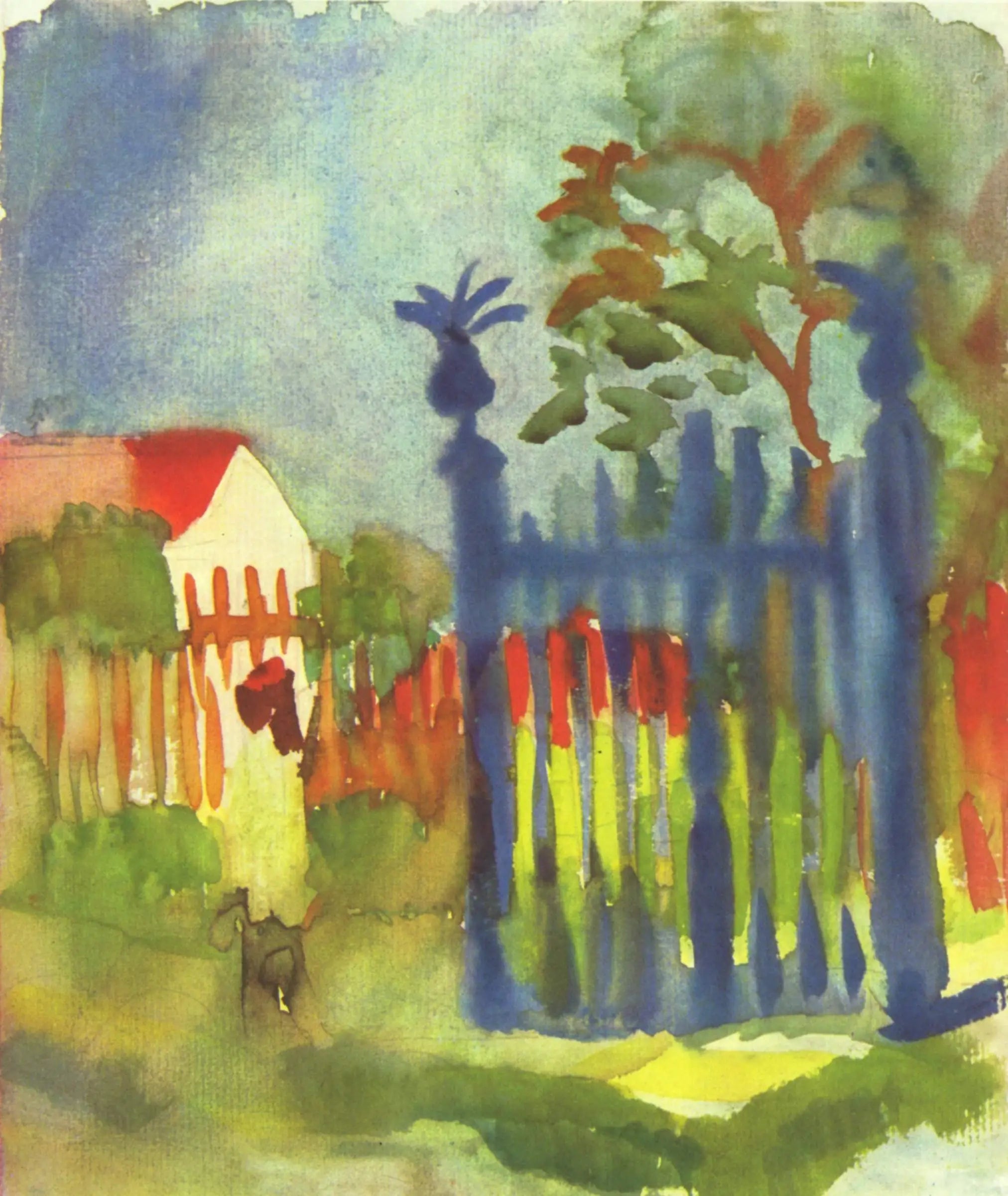 Reproduction du tableau « Portail du jardin - August Macke » par Alpha Reproduction en peinture à l’huile