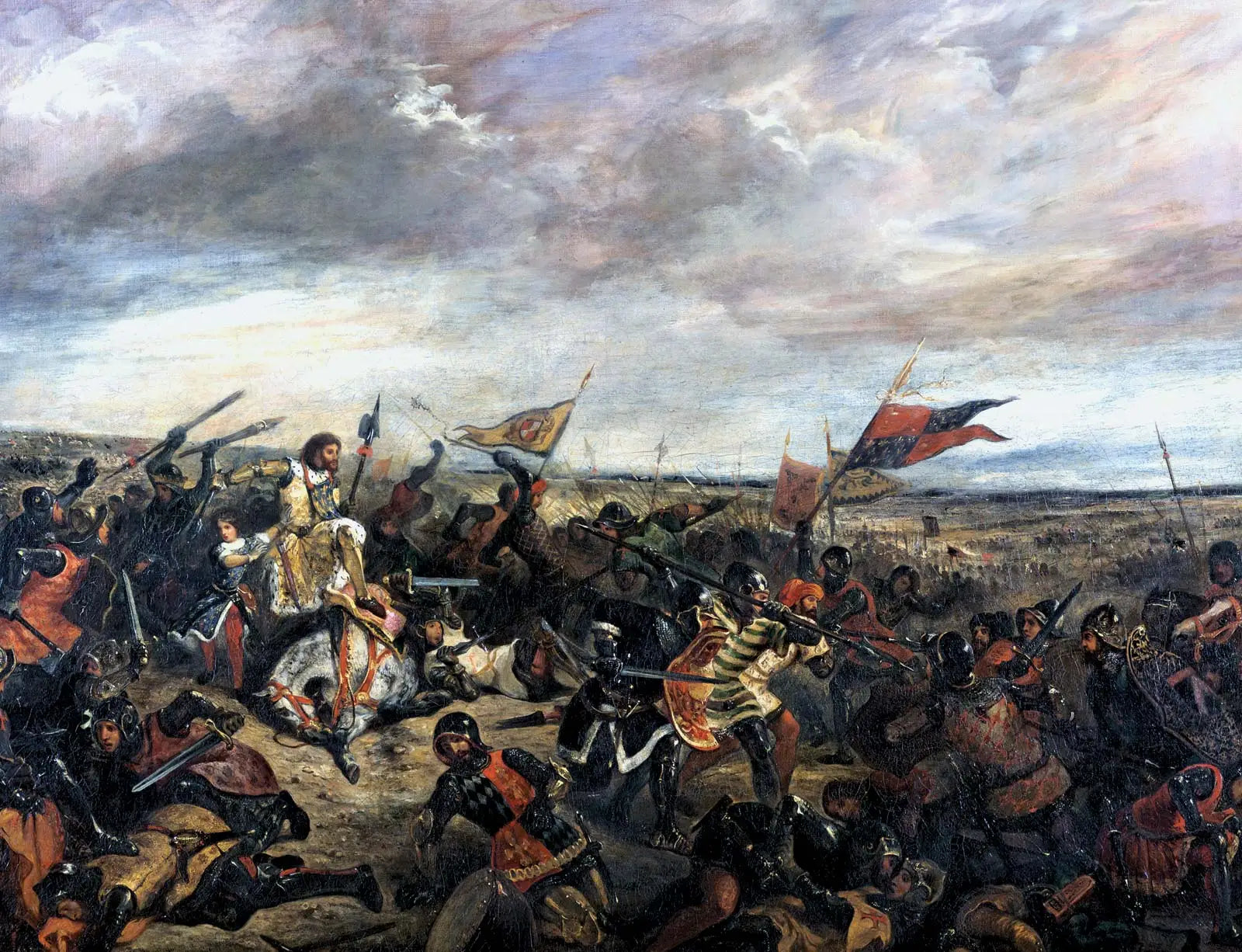 Reproduction du tableau « Bataille de Poitiers - Eugène Delacroix » par Alpha Reproduction en peinture à l’huile