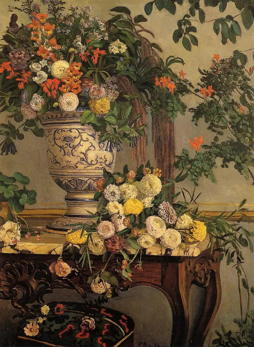 Reproduction du tableau « Fleurs - Frédéric Bazille » par Alpha Reproduction en peinture à l’huile