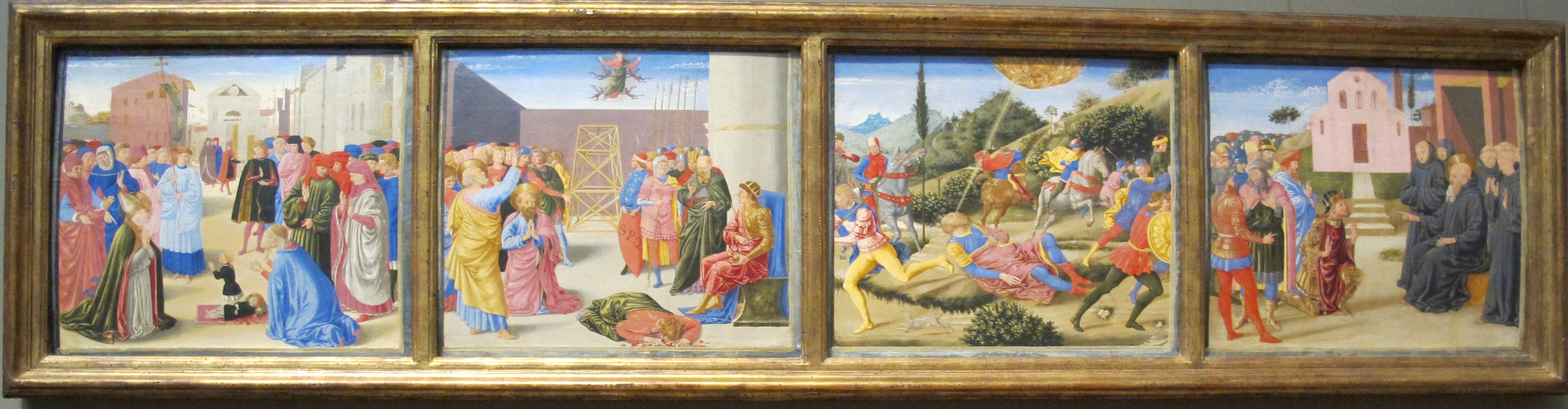 Prédelle avec des scènes de la vie du saint - Benozzo Gozzoli
