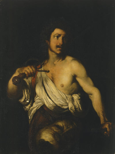 David portant la tête de Goliath - Bernardo Strozzi
