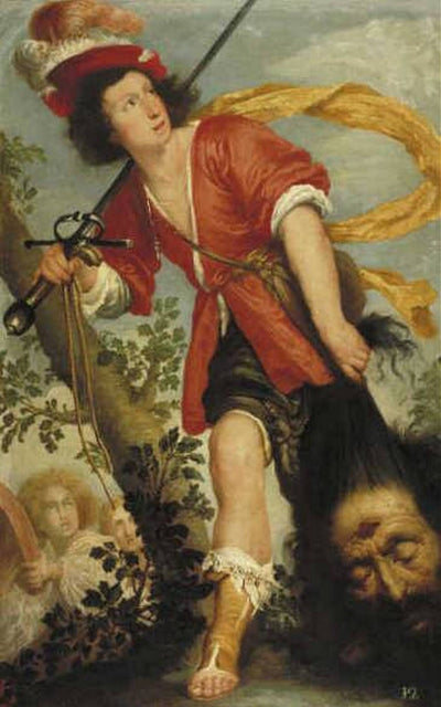 David avec la tête de Goliath - Bernardo Strozzi