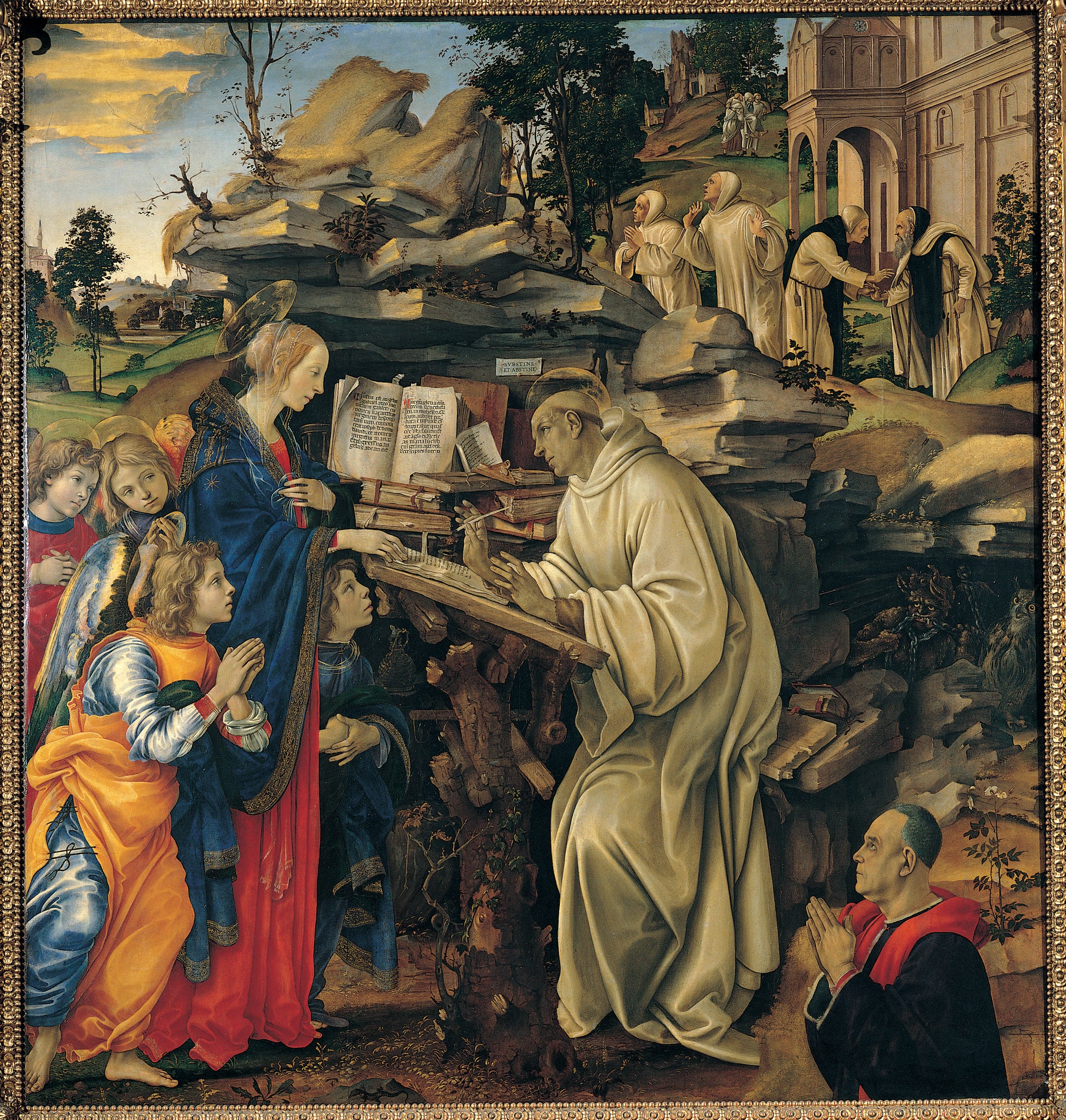 L'Apparition de la Vierge à saint Bernard - Filippino Lippi