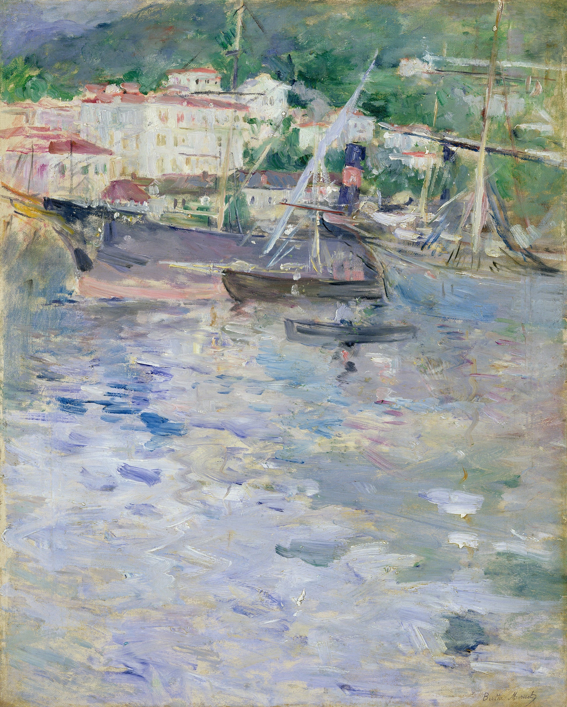 Reproduction du tableau « Le port de Nice - Berthe Morisot » par Alpha Reproduction en peinture à l’huile