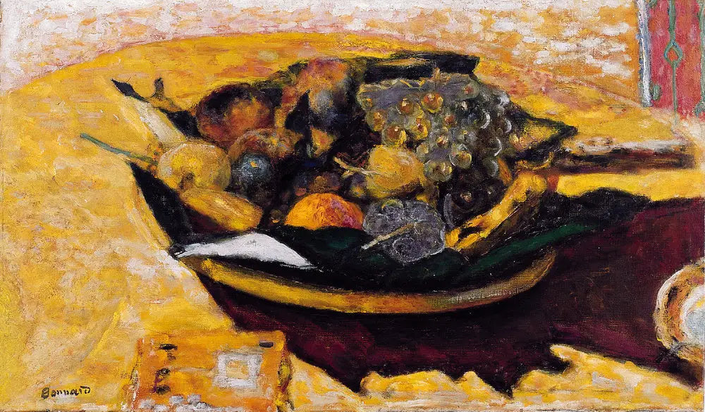 Reproduction du tableau « Coupe de fruits sur une table - Pierre Bonnard » par Alpha Reproduction en peinture à l’huile