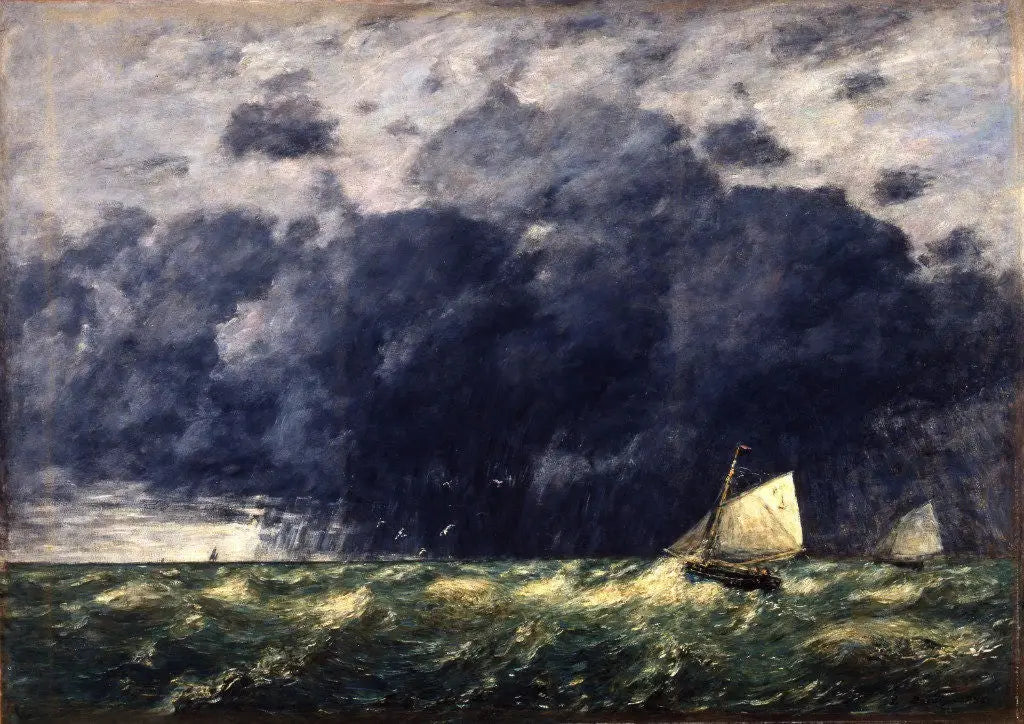 Reproduction du tableau « Marine. Un grain - Eugène Boudin » par Alpha Reproduction en peinture à l’huile
