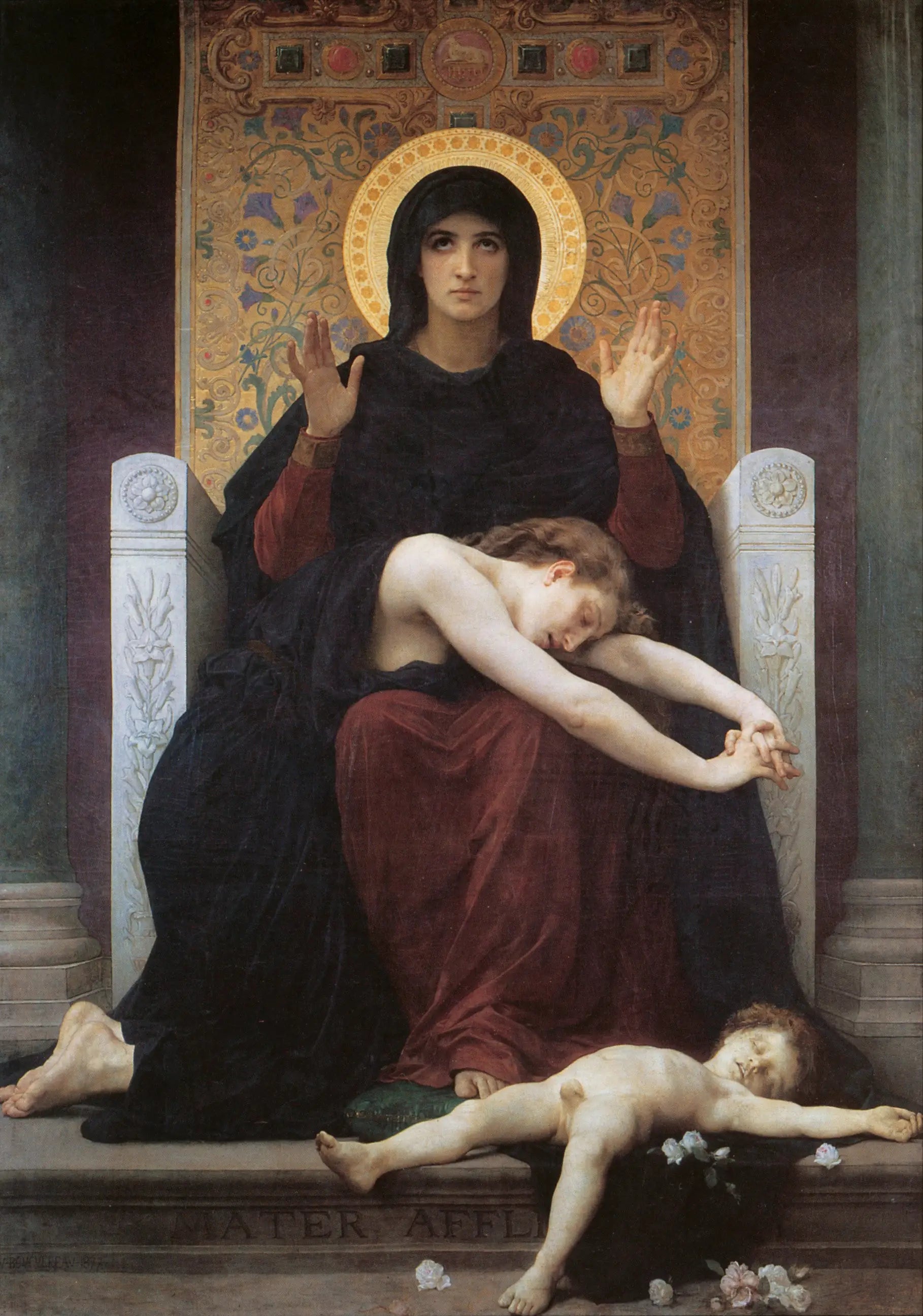 Reproduction du tableau « Vierge consolatrice - Bouguereau » par Alpha Reproduction en peinture à l’huile