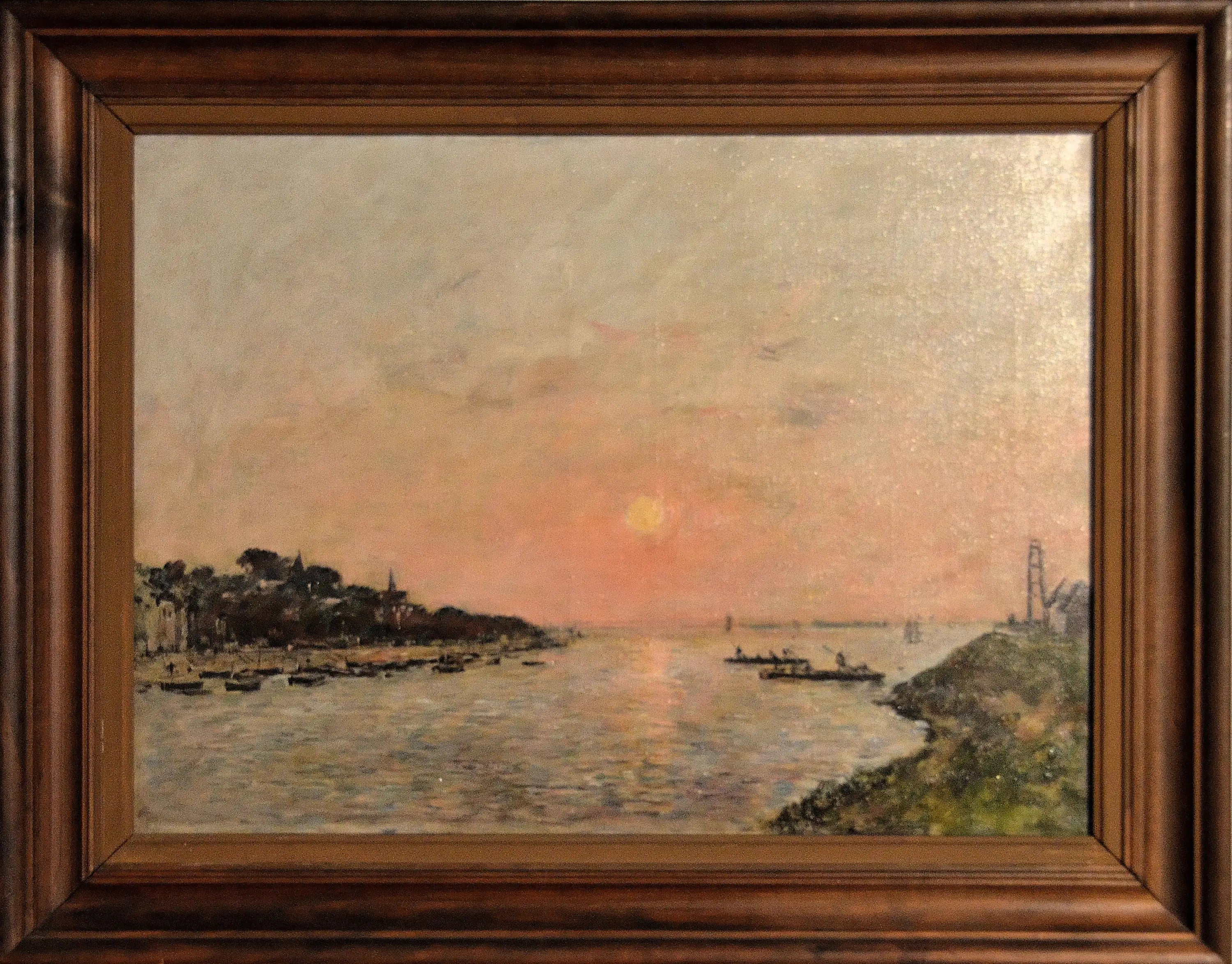 Reproduction du tableau « Coucher de soleil, Saint-Valéry-sur-Somme - Eugène Boudin » par Alpha Reproduction en peinture à l’huile