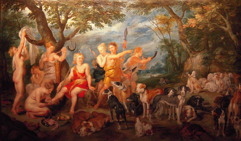 Diane et ses nymphes s'apprêtent à partir pour la chasse - Jan Brueghel l'Ancien