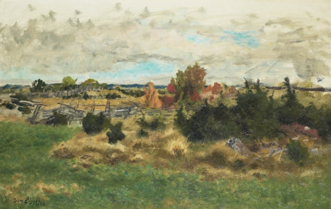 Paysage d'automne avec une clôture ronde - Bruno Liljefors